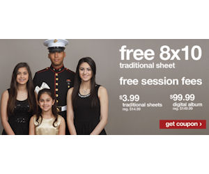 Free 8×10 for Military at Target Portrait Studios!