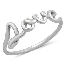 *CUTE* Sterling Silver Love Ring—$7.99 Shipped!