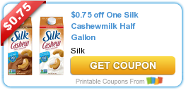 COUPONS: Silk Cashewmilk and Vichy