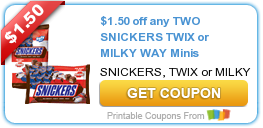 COUPONS: Snickers, Dole Dippers, Frigo Cheese Heads, and Purina Pro Plan