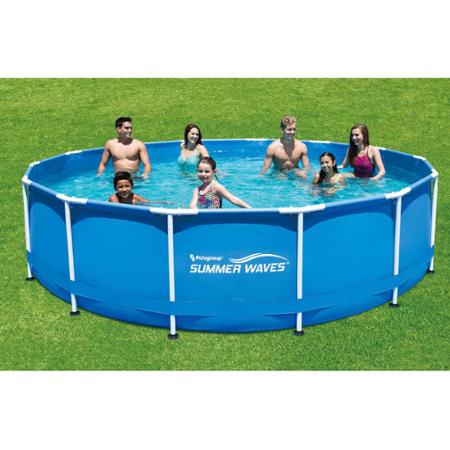 Summer Waves 15′ x 42″ Round Metal Pool with Deluxe Accessory Set—$199! (Save $130)