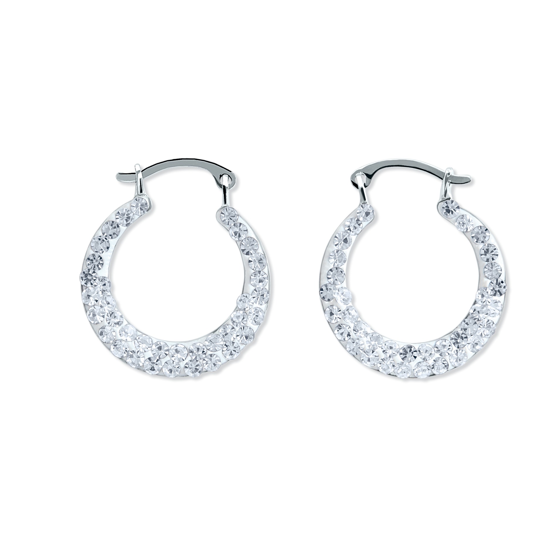 Sterling Silver Crystal Hoop Earrings Down to $7.99! (Reg $49.99)