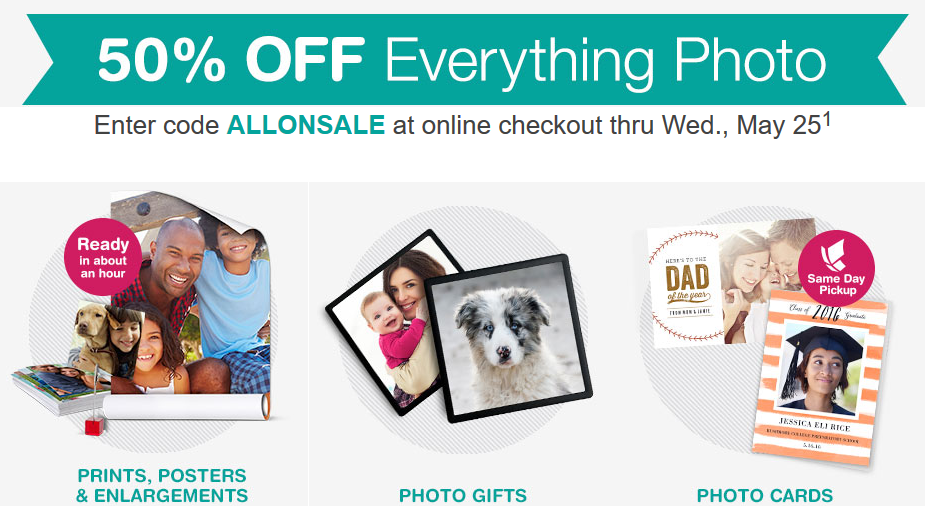 50% OFF Everything Photo at Walgreens! Today only!