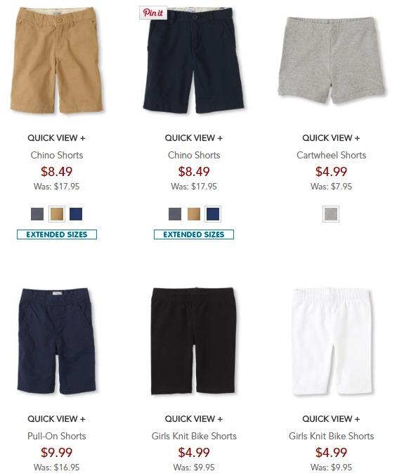 The Children’s Place: Shorts From $4.99 + Free Shipping Sitewide!