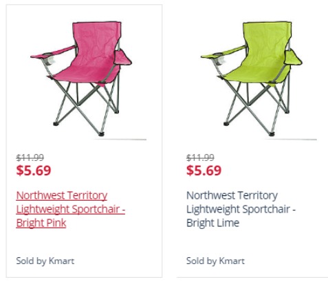 Northwest Territory Lightweight Sports Chairs ONLY $5.69!