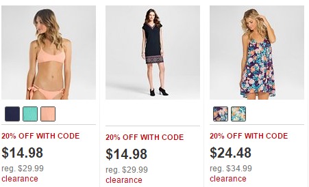Extra 20% Off Women’s Clearance Apparel! Includes Swimsuits!