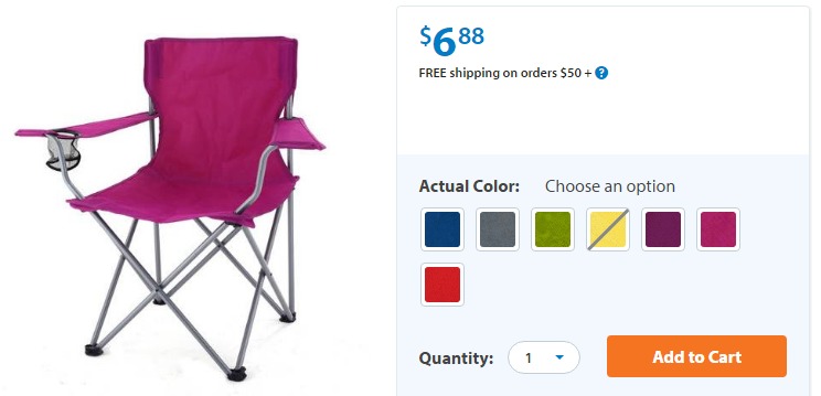 Ozark Trail Folding Camp Chairs—$6.88! (Assorted Colors)