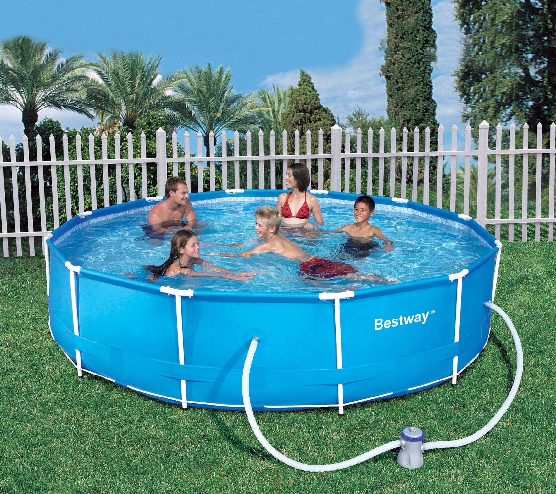 Bestway 12′ Round Steel Frame Family Pool Only $119.99! (Layaway Available)