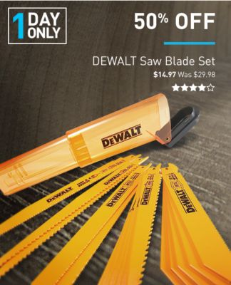 DEWALT 16-Pack Bi-Metal Reciprocating Saw Blade Set 50% OFF! Now Just $14.97!