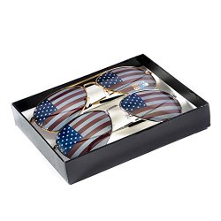 Goson American Flag Mirror Aviator Sunglasses – 2 Pair – $14.85!
