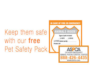 Free ASPCA Pet Safety Magnet & Window Decal!
