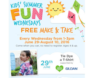 Kids Can Make a FREE Tie Dye T-shirt at A.C. Moore Tomorrow! (June 29th)