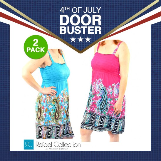 Two Paisley Patterned Sundresses Only $9.8 Shipped! (Blue and Pink)