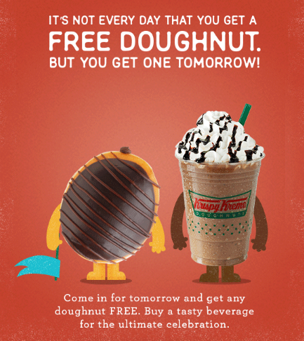 Free Doughnut at Krispy Kreme Today! (6/3)