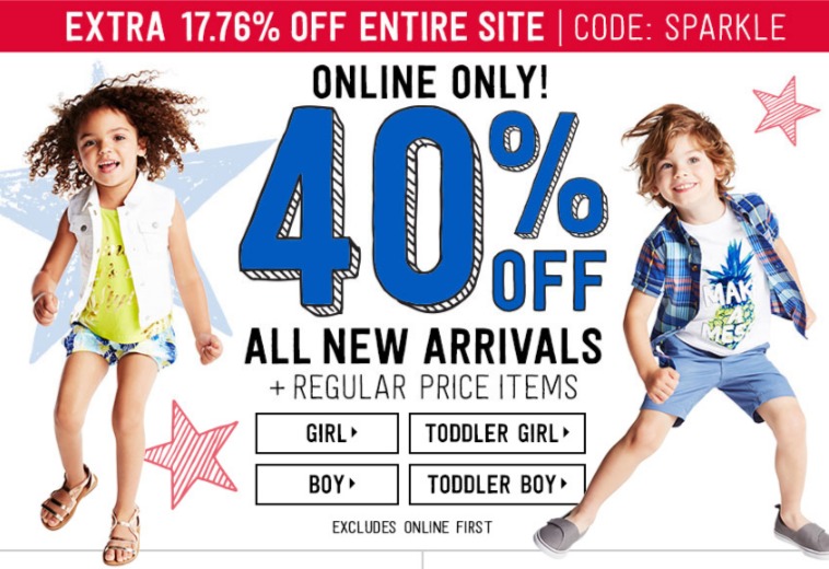 40% OFF at Crazy 8 + 17.76% OFF! 40% OFF at Crazy 8 + 17.76% OFF!