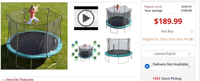 Propel 12′ Trampoline With Enclosure Only $189.99!
