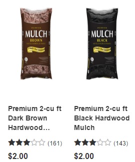 Lowe’s Premium Harwood Mulch Only $2/bag!