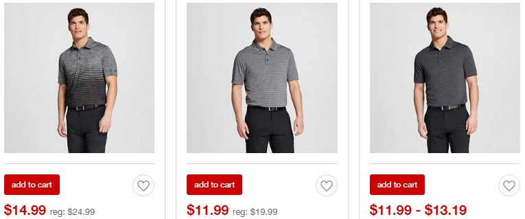 Men’s C9 Champion Golf Polo Shirts 40% OFF!