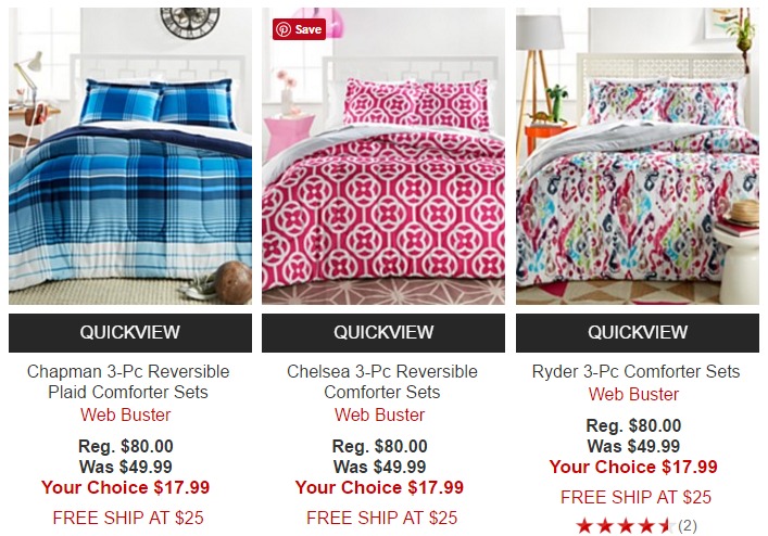 Macy’s 3-pc Comforter Sets ONLY $17.99!