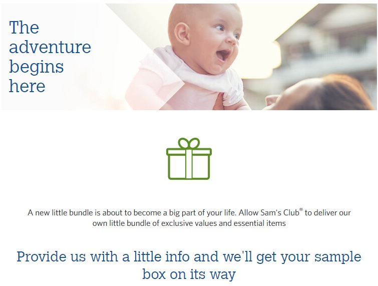 *HOT* FREE Baby Sample Box From Sam’s Club! NO Membership Required! *HOT* FREE Baby Sample Box From Sam’s Club! NO Membership Required!
