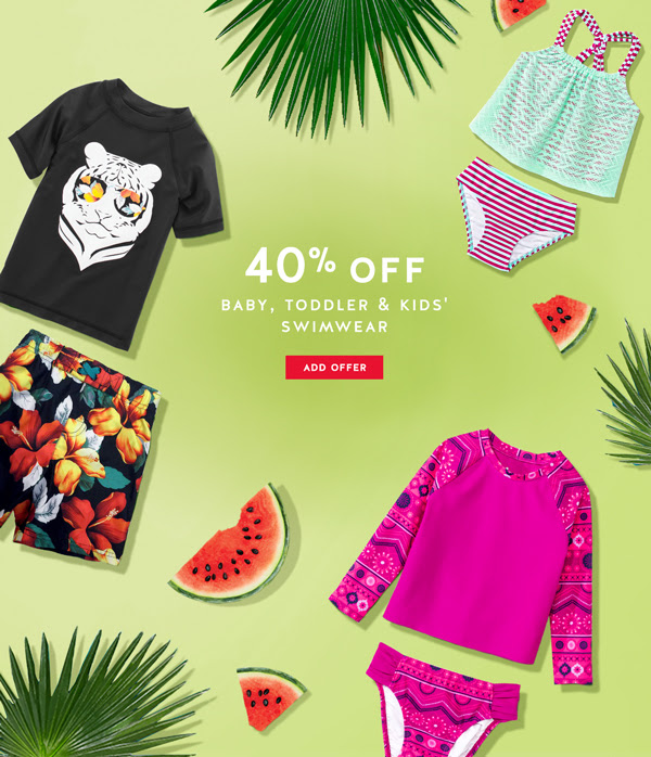 TODAY ONLY: 40% Off Baby, Toddler, and Kids’ Swimwear Target Cartwheel Offer!