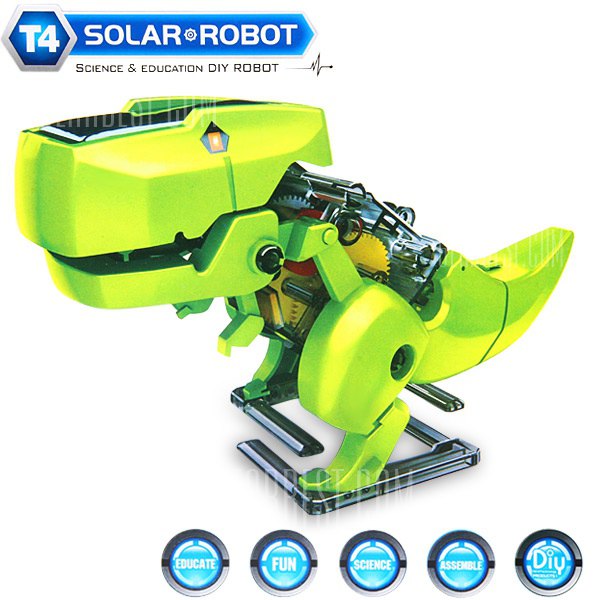 *CUTE* DIY 4 in 1 Solar Walking Dino Robot Kit—$7.50 Shipped!
