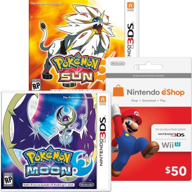 Pre-order Pokémon Sun or Pokémon Moon and get 15% off a Nintendo eShop card!