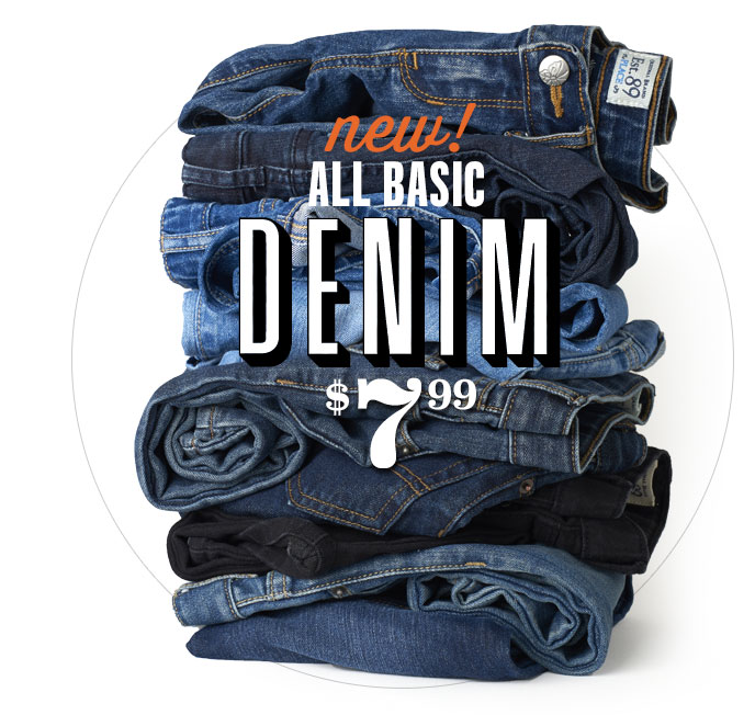 WOW! All Basic Denim $7.99, Shorts $7.99 or Less, and Graphic Tees $3.99 at The Children’s Place!