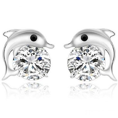 Adorable Dolphin Cubic Zirconia Earrings Only $1.81 Shipped!
