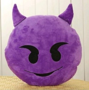 Purple Devil Emoji Plush Pillow Only $1.56 SHIPPED!