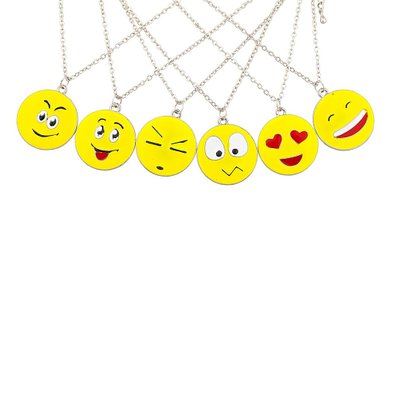 Set of 6 Emoji Necklaces Only $8.95!