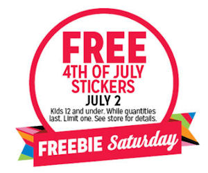 FREE 4th of July Stickers at Kmart Saturday July 2nd!