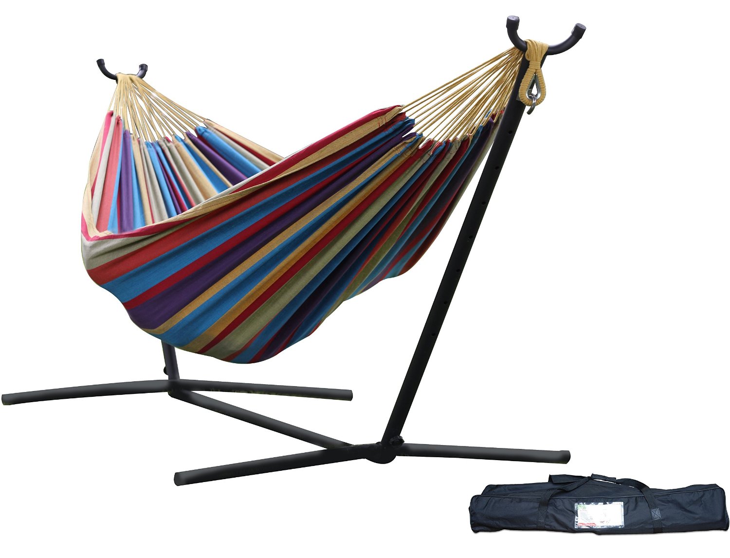 AMAZON PRIME: Vivere Double Hammock with Space-Saving Steel Stand—$79.99!