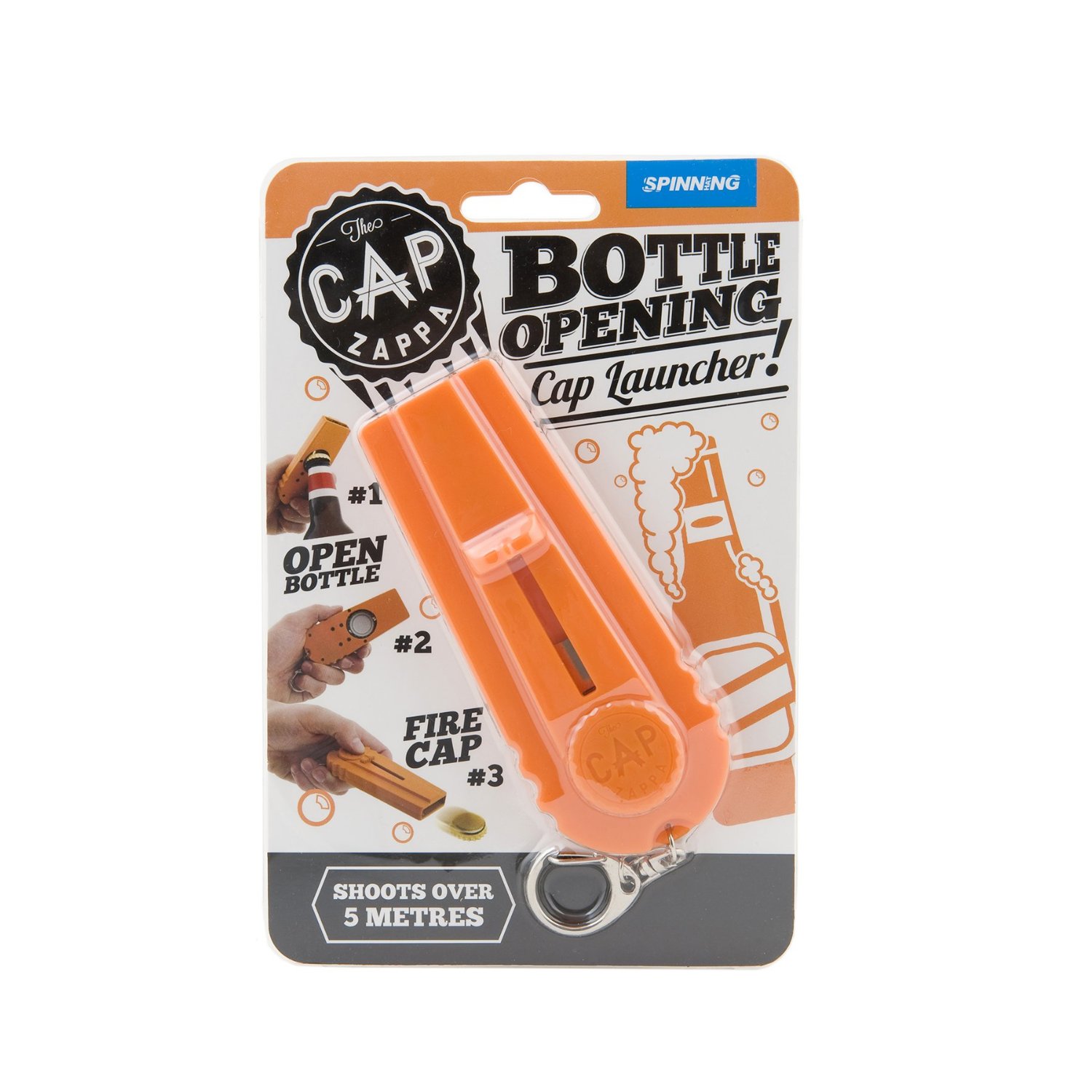 Spinning Hat Cap Zappa Bottle Opener and Cap Launcher – Just $2.85! Free shipping!