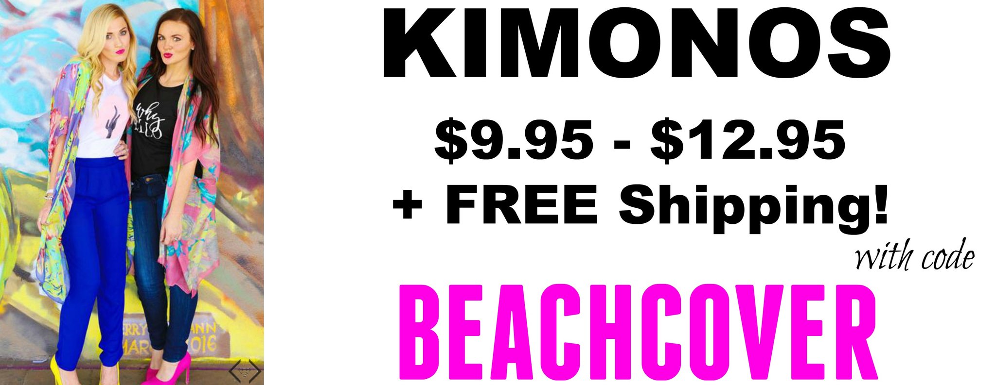 Lightweight Kimonos From $9.95 + FREE Shipping!