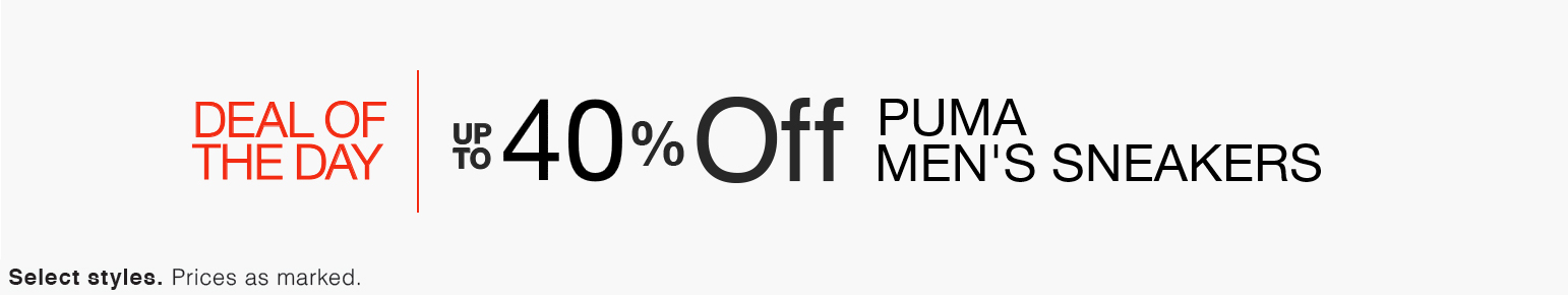 Up to 40% Off PUMA Men’s Sneakers!
