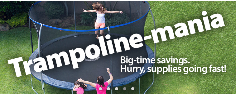 RUN! Trampoline-mania at Walmart! All Trampolines on Sale = 12′ Round Only $199! (Reg. $449.95)