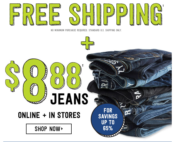 Extended! Crazy 8: Jeans Only $8.88 + FREE Shipping!