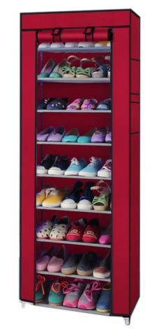 Shoe Rack Shelf -Cabinet With Cover (10 Tiers 9 Lattices) Only $14.99 Shipped! (Reg. $25)