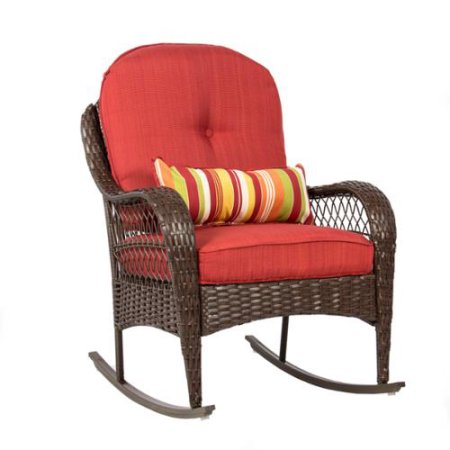 Wicker Rocking Chair w/ All Weather Proof Cushions – Just $119.95!