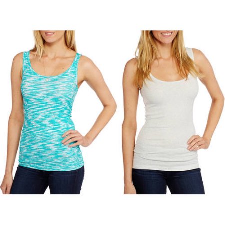 Faded Glory Women’s Essential Rib Tank Tops, 2-pack Just $4! ($2 per Shirt!)