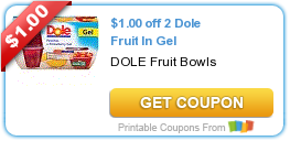 Save $1 on Dole Fruit in Gel