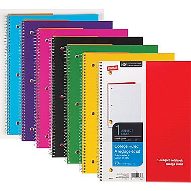 Staples Poly Cover Wirebound Notebook Only $1.00!