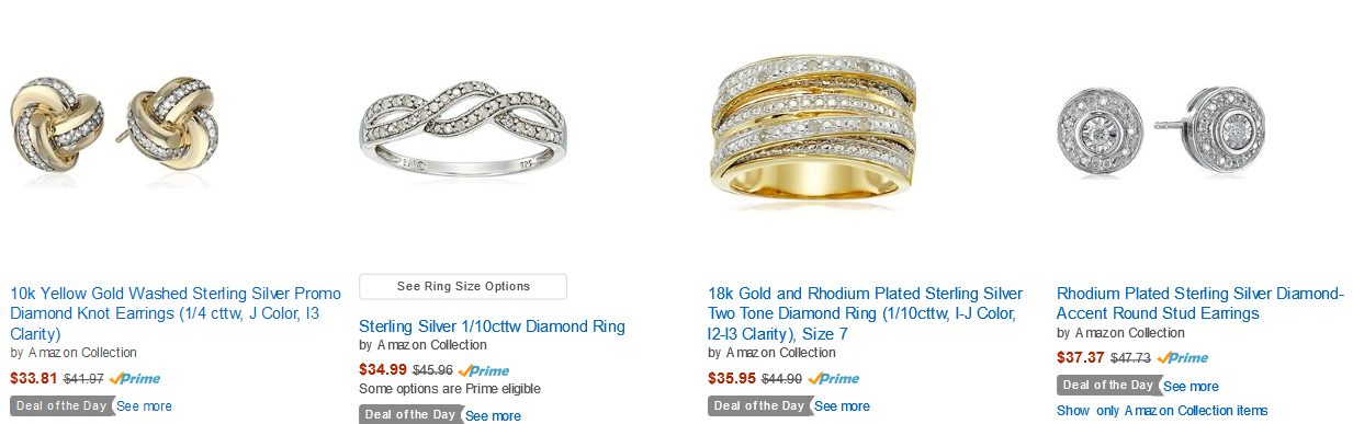 Pretty Diamond Jewelry Under $100! Priced at Just $14.53 – $99.99!