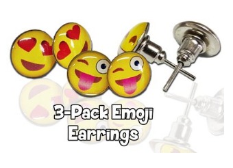 3 Pairs of Emoji Face Earrings Only $6.99 Shipped!