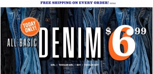 Back to School Basic Denim Only $6.99 + FREE SHIPPING!