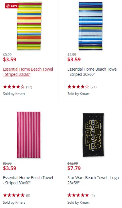 FREE or Money Maker Beach Towels at Kmart for SYWR Members!
