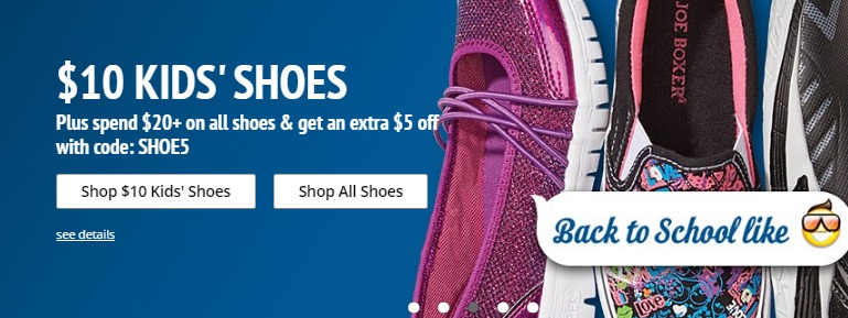 Kids Shoes Just $10 + Spend $20 and Save $5!