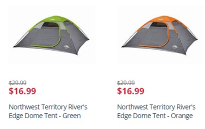 Northwest Territory River’s Edge Dome Tent Only $16.99 + $10.17 in SYWR Points!