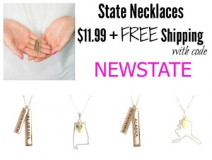 State Necklaces Only $11.99 Shipped! (Two Styles)